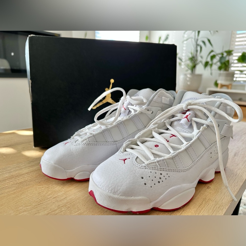 Jordan Women's Sneakers in White and Red